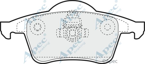 APEC BRAKING Комплект тормозных колодок, дисковый тормоз PAD1071